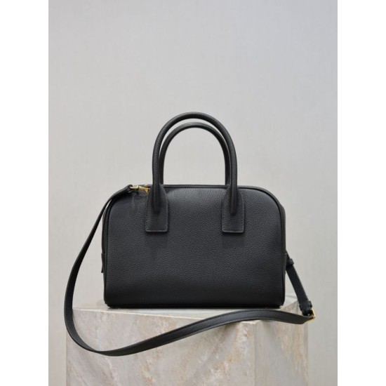 Replica Borsa a mano piccola Sac De Jour Boston YSL Saint Laurent nera grana Imitazioni Outlet Online Italia