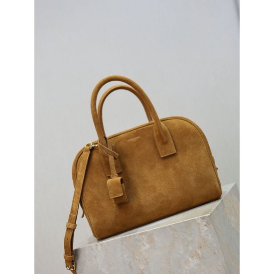 Replica Borsa a mano piccola Sac De Jour Boston YSL Saint Laurent nera scamosciato Imitazioni Outlet Online Italia