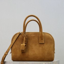 Replica Borsa a mano piccola Sac De Jour Boston YSL Saint Laurent nera scamosciato Imitazioni Outlet Online Italia