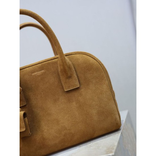 Replica Borsa a mano piccola Sac De Jour Boston YSL Saint Laurent nera scamosciato Imitazioni Outlet Online Italia