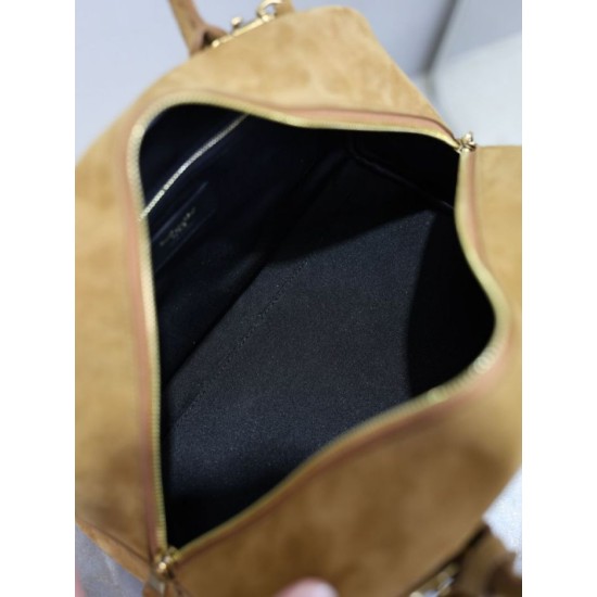 Replica Borsa a mano piccola Sac De Jour Boston YSL Saint Laurent nera scamosciato Imitazioni Outlet Online Italia