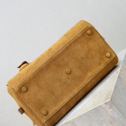 Replica Borsa a mano piccola Sac De Jour Boston YSL Saint Laurent nera scamosciato Imitazioni Outlet Online Italia