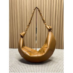 Replica Borsa a tracolla YSL Saint Laurent Amalia Hobo marrone Imitazioni Outlet Online Italia