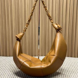 Replica Borsa a tracolla YSL Saint Laurent Amalia Hobo marrone Imitazioni Outlet Online Italia