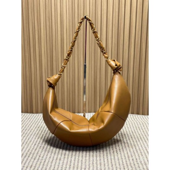 Replica Borsa a tracolla YSL Saint Laurent Amalia Hobo marrone Imitazioni Outlet Online Italia