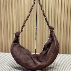 Replica Borsa a tracolla Hobo YSL Saint Laurent Amalia croissant Caffè Imitazioni Outlet Online Italia