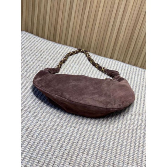 Replica Borsa a tracolla Hobo YSL Saint Laurent Amalia croissant Caffè Imitazioni Outlet Online Italia