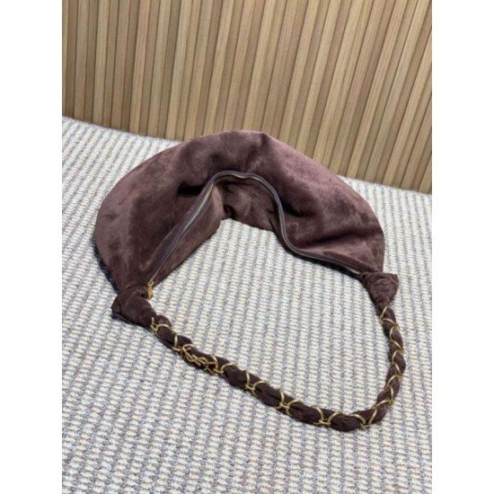 Replica Borsa a tracolla Hobo YSL Saint Laurent Amalia croissant Caffè Imitazioni Outlet Online Italia