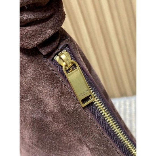 Replica Borsa a tracolla Hobo YSL Saint Laurent Amalia croissant Caffè Imitazioni Outlet Online Italia