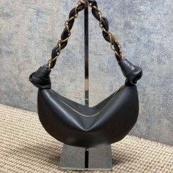 Replica Borsa mini hobo Amalia YSL Saint Laurent Nero Imitazioni Outlet Online Italia