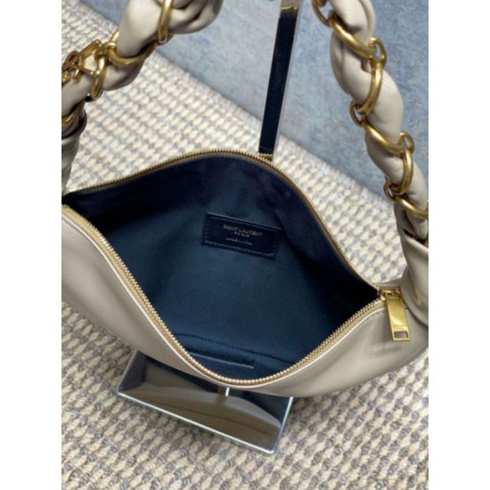 Replica Borsa mini hobo Amalia YSL Saint Laurent Albicocca Imitazioni Outlet Online Italia