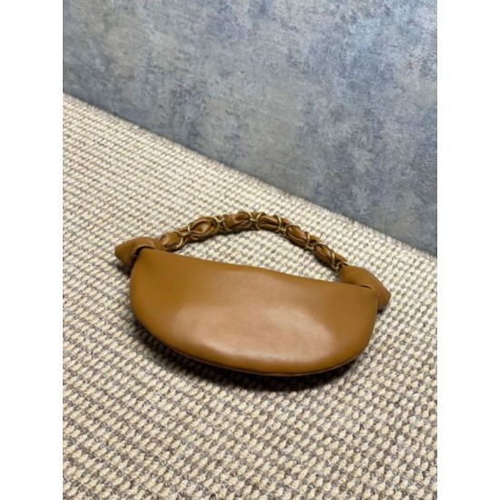 Replica Borsa mini hobo Amalia YSL Saint Laurent marrone Imitazioni Outlet Online Italia