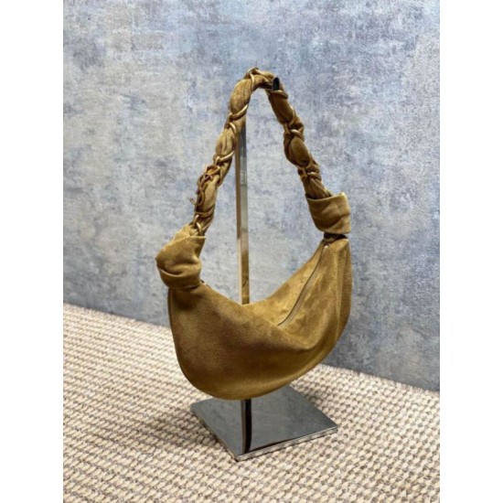 Replica Borsa mini hobo Amalia YSL Saint Laurent Grigio scamosciato Imitazioni Outlet Online Italia