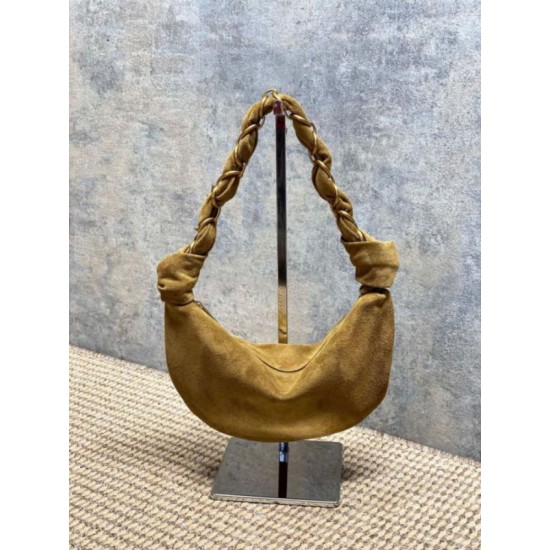 Replica Borsa mini hobo Amalia YSL Saint Laurent Grigio scamosciato Imitazioni Outlet Online Italia