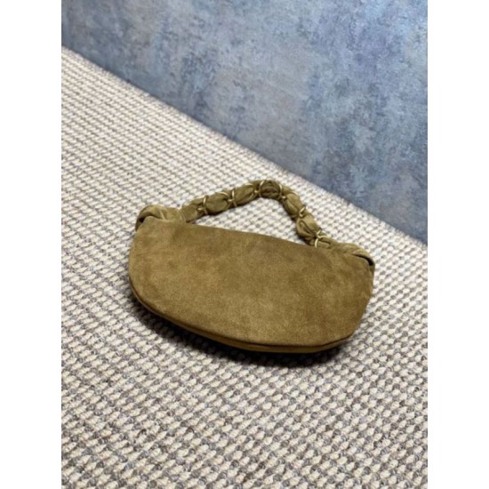 Replica Borsa mini hobo Amalia YSL Saint Laurent Grigio scamosciato Imitazioni Outlet Online Italia