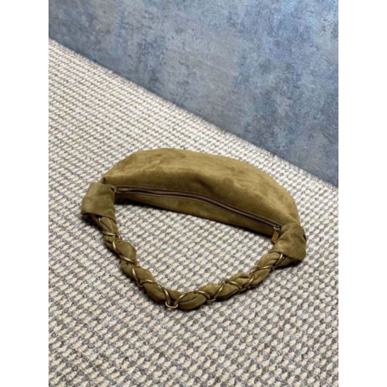 Replica Borsa mini hobo Amalia YSL Saint Laurent Grigio scamosciato Imitazioni Outlet Online Italia