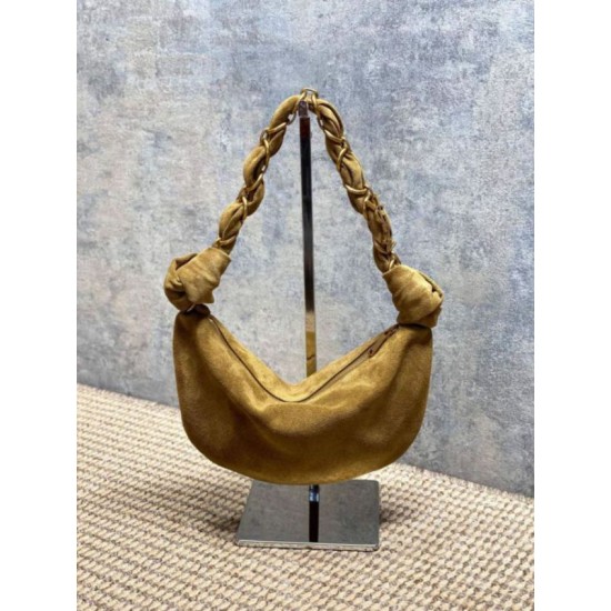 Replica Borsa mini hobo Amalia YSL Saint Laurent Grigio scamosciato Imitazioni Outlet Online Italia