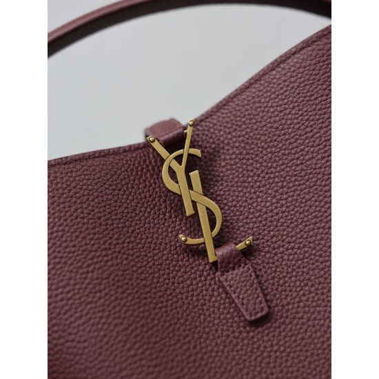 Replica Borsa a secchiello piccola YSL Saint Laurent LE 37 marrone Imitazioni Outlet Online Italia