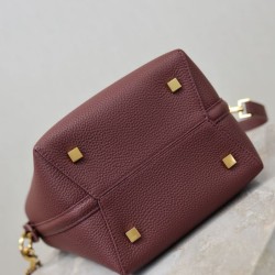 Replica Borsa a secchiello piccola YSL Saint Laurent LE 37 marrone Imitazioni Outlet Online Italia