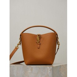 Replica Borsa a secchiello piccola YSL Saint Laurent LE 37 Giallo Imitazioni Outlet Online Italia