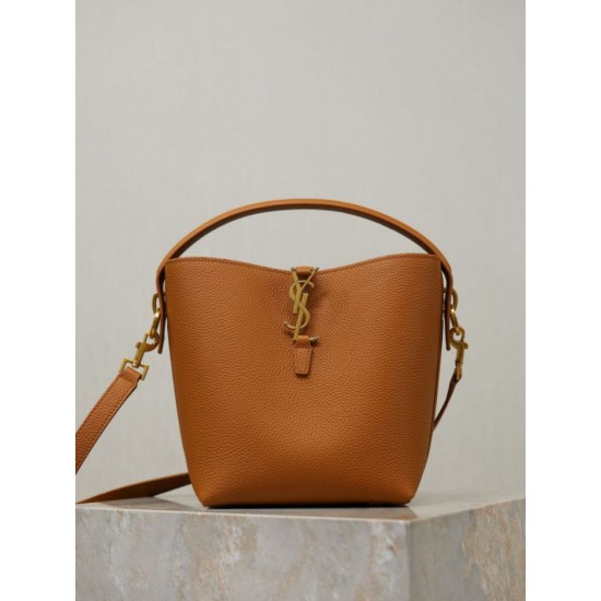 Replica Borsa a secchiello piccola YSL Saint Laurent LE 37 Giallo Imitazioni Outlet Online Italia