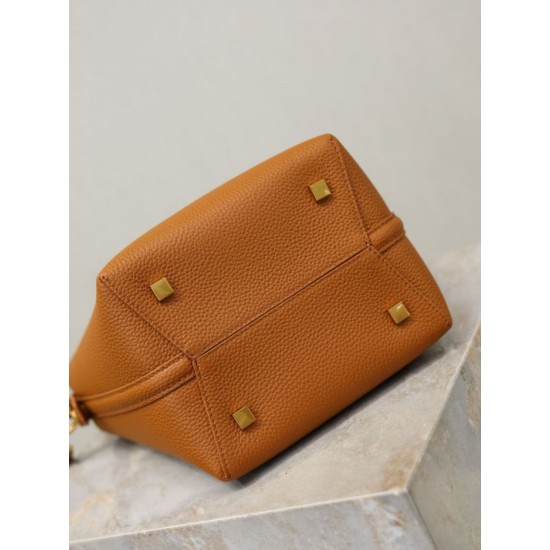Replica Borsa a secchiello piccola YSL Saint Laurent LE 37 Giallo Imitazioni Outlet Online Italia