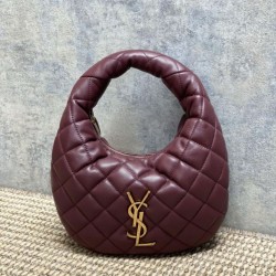 Replica Borsa Piccola Tote YSL Saint Laurent Icarino Cassandre nappa trapuntata Maroon Imitazioni Outlet Online Italia