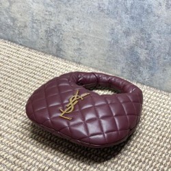 Replica Borsa Piccola Tote YSL Saint Laurent Icarino Cassandre nappa trapuntata Maroon Imitazioni Outlet Online Italia