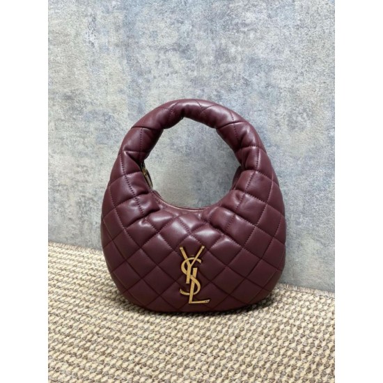 Replica Borsa Piccola Tote YSL Saint Laurent Icarino Cassandre nappa trapuntata Maroon Imitazioni Outlet Online Italia