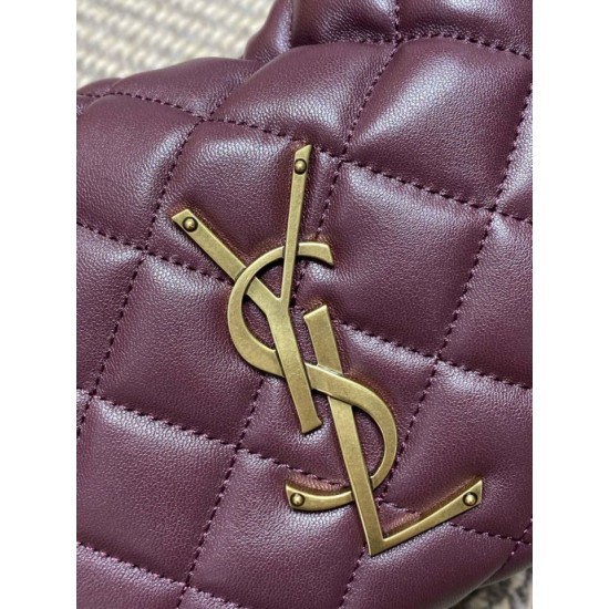 Replica Borsa Piccola Tote YSL Saint Laurent Icarino Cassandre nappa trapuntata Maroon Imitazioni Outlet Online Italia