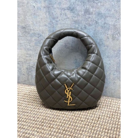Replica Borsa Piccola Tote YSL Saint Laurent Icarino Cassandre nappa trapuntata Grigio Imitazioni Outlet Online Italia