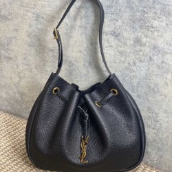 Replica Borsa hobo piccola YSL Saint Laurent Paris VII nera goffrata Imitazioni Outlet Online Italia
