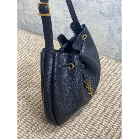 Replica Borsa hobo piccola YSL Saint Laurent Paris VII nera goffrata Imitazioni Outlet Online Italia