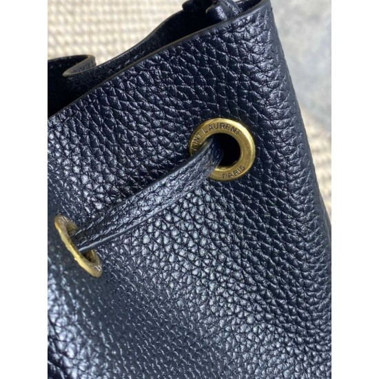 Replica Borsa hobo piccola YSL Saint Laurent Paris VII nera goffrata Imitazioni Outlet Online Italia