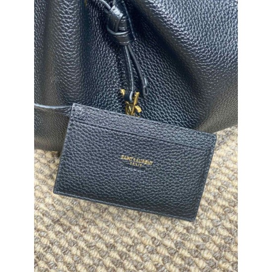 Replica Borsa hobo piccola YSL Saint Laurent Paris VII nera goffrata Imitazioni Outlet Online Italia