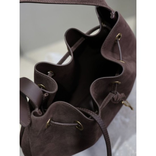 Replica Borsa a tracolla YSL Saint Laurent Jamie Pochon PARIS VII scamosciata Caffè Imitazioni Outlet Online Italia