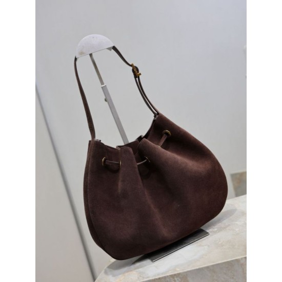 Replica Borsa a tracolla YSL Saint Laurent Jamie Pochon PARIS VII scamosciata Caffè Imitazioni Outlet Online Italia
