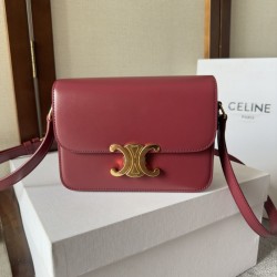 Replica Borsa Celine Teen Triomphe rossa Imitazioni Outlet Online Italia