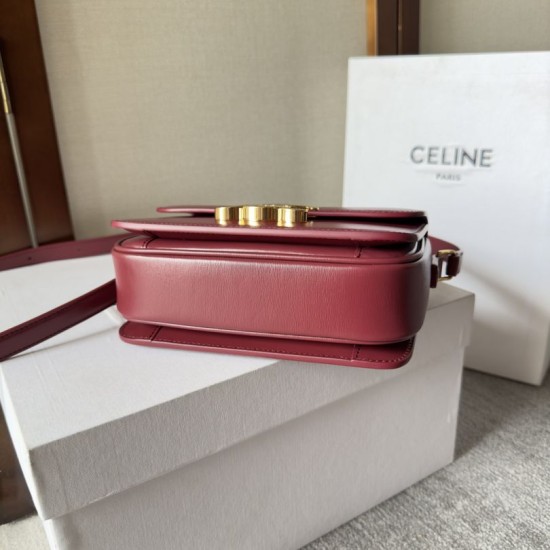 Replica Borsa Celine Teen Triomphe rossa Imitazioni Outlet Online Italia