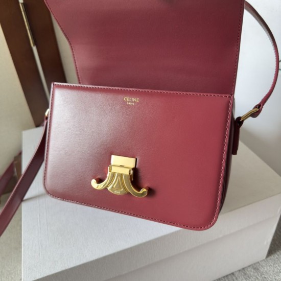 Replica Borsa Celine Teen Triomphe rossa Imitazioni Outlet Online Italia