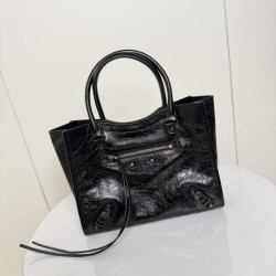 Replica Borsa tote verticale piccola Balenciaga Le City nera Imitazioni Outlet Online Italia