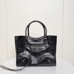 Replica Borsa tote verticale piccola Balenciaga Le City nera Imitazioni Outlet Online Italia
