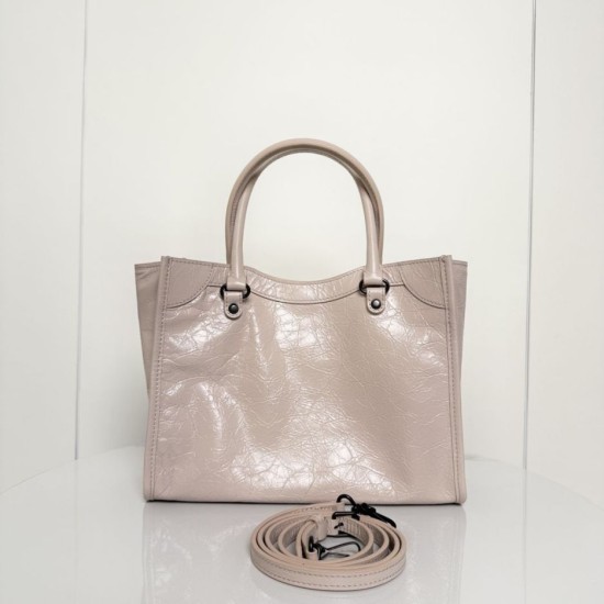 Replica Borsa tote verticale piccola Balenciaga Le City Albicocca Imitazioni Outlet Online Italia