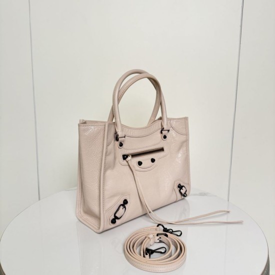 Replica Borsa tote verticale piccola Balenciaga Le City Albicocca Imitazioni Outlet Online Italia