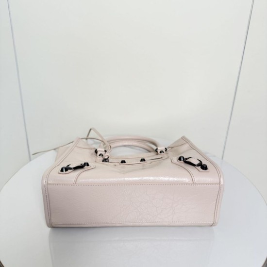 Replica Borsa tote verticale piccola Balenciaga Le City Albicocca Imitazioni Outlet Online Italia