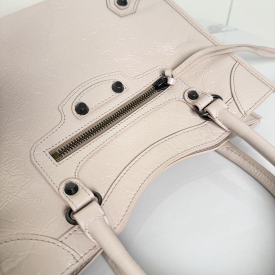 Replica Borsa tote verticale piccola Balenciaga Le City Albicocca Imitazioni Outlet Online Italia