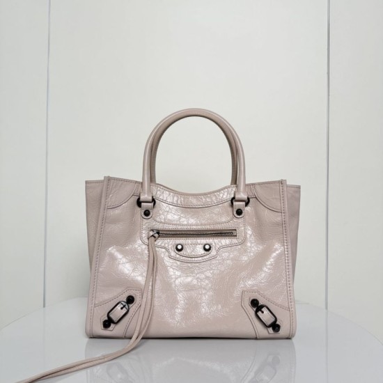 Replica Borsa tote verticale piccola Balenciaga Le City Albicocca Imitazioni Outlet Online Italia
