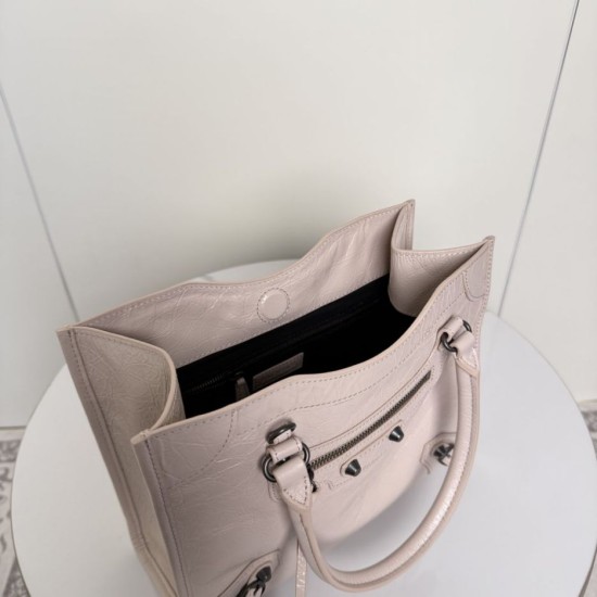 Replica Borsa tote verticale piccola Balenciaga Le City Albicocca Imitazioni Outlet Online Italia