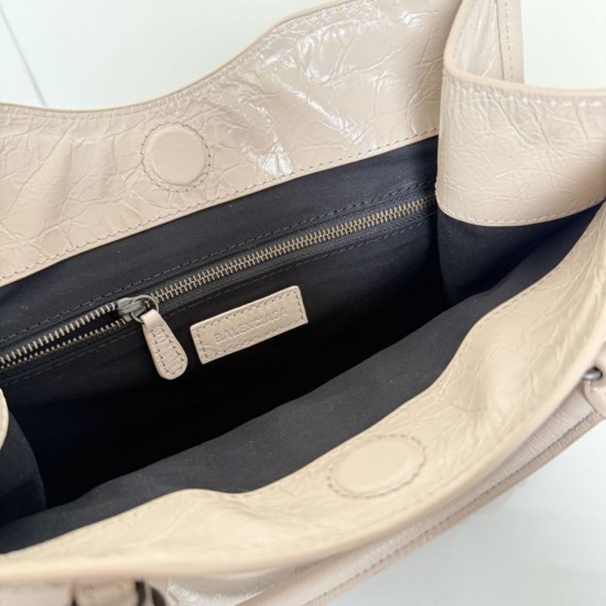 Replica Borsa tote verticale piccola Balenciaga Le City Albicocca Imitazioni Outlet Online Italia