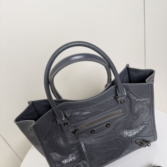 Replica Borsa tote verticale piccola Balenciaga Le City Giallo Imitazioni Outlet Online Italia